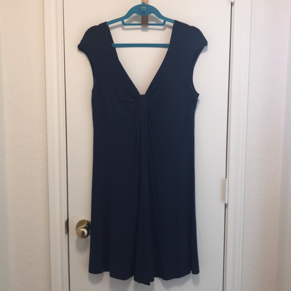Navy Cap Sleeve Express Dress